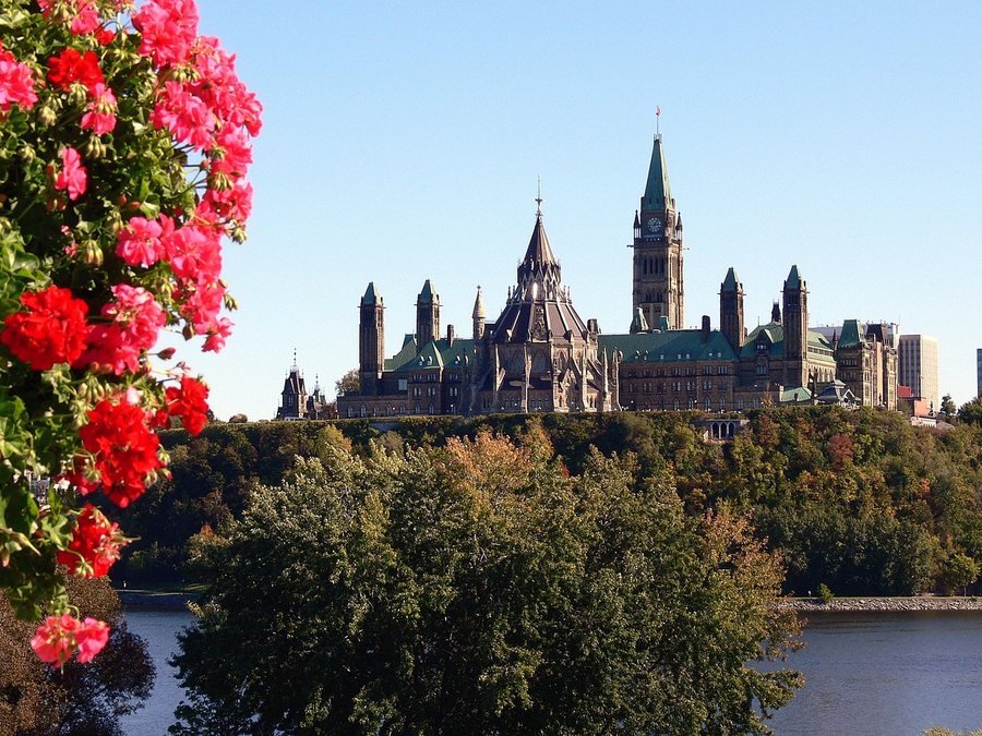 The Parliament buildings in Ottawa
