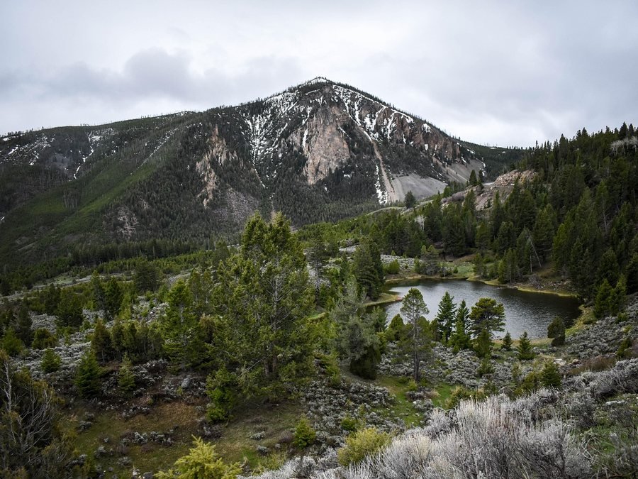 Open rangeland below the Wyoming mountains